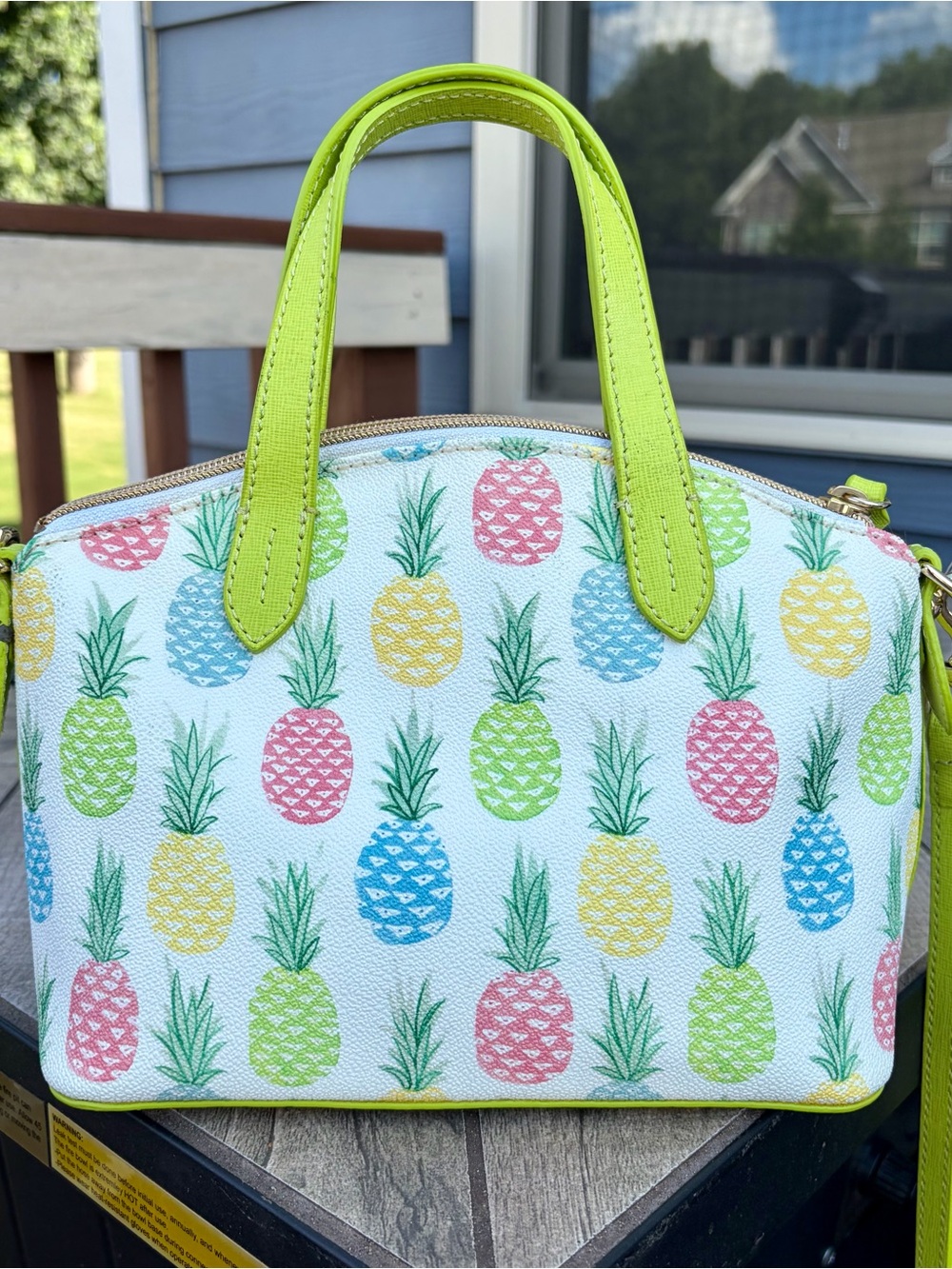 Dooney & Bourke Pineapple Mini Ruby Crossbody Bag Satchel Purse Summer EUC - Picture 8 of 16